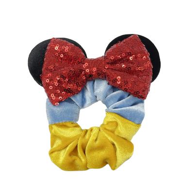 China Daily Wholesale Soft Elastic Hair Bands Bow Ribbon Chiffon Scrunchy Hair Scrunchies For Women Hair Accessories for sale