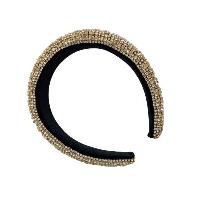 China Wholesale European and American baroque beaded clasp diamond glitter hairband designers fashion style colorful crystal hair buckle for top sale for sale