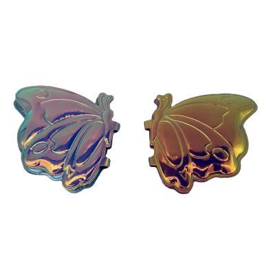 China Lighted Fold Mirror Fashion Beauty Candy Color Cosmetic Cute Butterflies Cosmetic Mirror Portable Mirror for sale