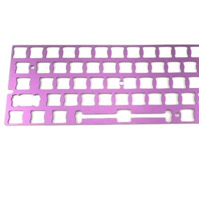 China Aluminum Custom CNC Brass Plate Machining Keyboard Anodized Aluminum Mechanical Keyboard Case Parts for sale