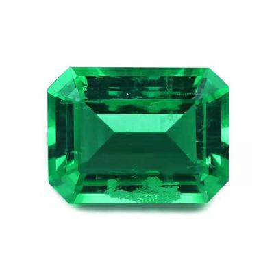 China Classic Fancy Synthetic Emerald Gemstone Excellent Cut Shape Lab Created Synthetic Emerald Gemstone for sale