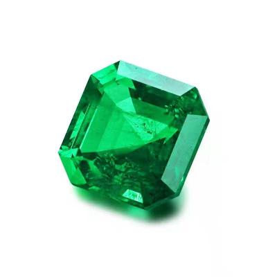 China Classic High Quality Synthetic Created Emerald Stone Factory Price Popular Synthetic Emerald Gemstone for sale