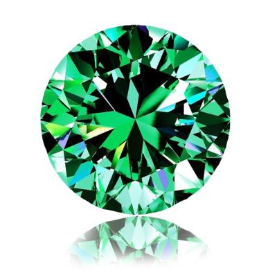 China Classic Gems Emerald Gemstone For Ring Round Shape Synthetic Emerald Gemstone Loose Synthetic Emerald Gemstone for sale