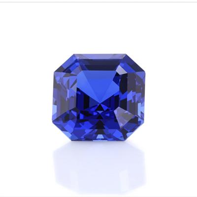 China Sapphire Diamond Cut Synthetic Sapphire Synthetic Square Popular Classic Sapphire For Ring for sale