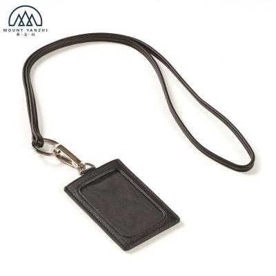 China NATIONAL Custom Vertical Genuine Leather Lanyard for sale