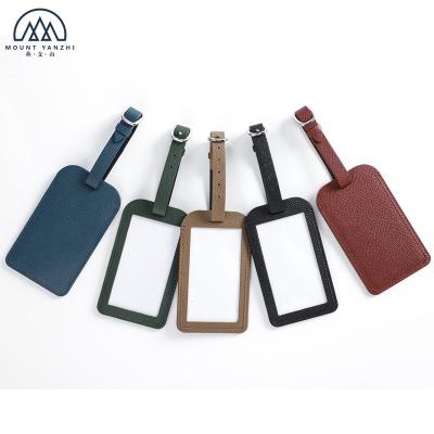 China Leather Personalized Colorful Travel Tag Genuine Leather Luggage Bag Tags for sale