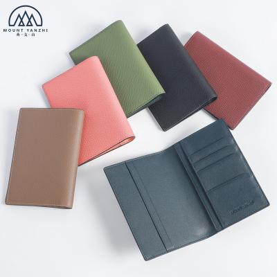 China RFID Saffiano Travel Passport Holder Genuine Leather Wallet for sale