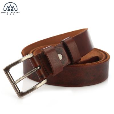 China Retro Retro 100% Genuine Leather Belts Simple Belt For Men for sale