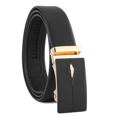 China Daily Used Jeans Men Belt Buckle Automatic Cow Skin Belt Logo Leather Belt Men Customized for sale