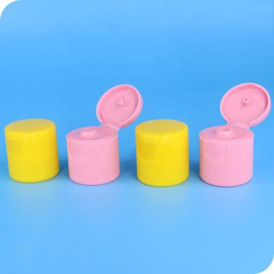 China Non Spill High Quality Colored Plastic Cosmetic Screw 28/415 Flip Top Cap for sale