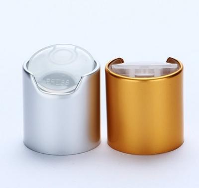 China 24mm non-refillable, 28mm silver matte metal disc top cap, plastic aluminum disc cap for sale