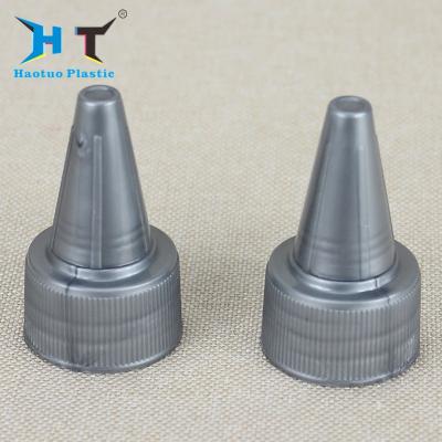 China Non Spill Plastic Liquid Bottle Dispensing Caps 24mm for sale