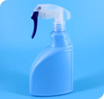 China Cosmetic blue cleaning liquid spray bottle/250ml HDPE plastic detergent bottle with trigger sprayer for sale