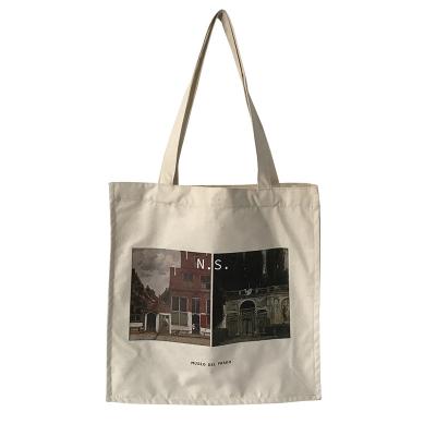 China High Quality Promotional Canvas Tote Bag Custom Logo Cat Canvas Shopping Bag from Fashoion for sale