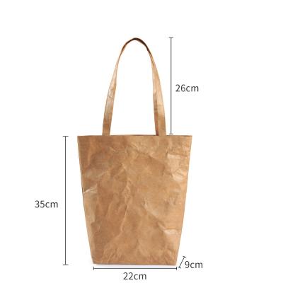 China Ecofriendly Heavy Duty Logo Kraft Paper Reusable Waterproof Shopping Tote Bags Large Custom Tyvek Wholesale Reusable Eco-friendly for sale