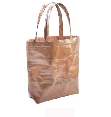 China Custom Tyvek Reusable Clear Paper Shopping Bag Recycled Tote Bags Handbag Tote for sale