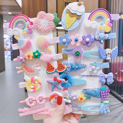 China 14Pcs Fruit Rainbow Hairpins Cartoon Cute Bobby Pin Hair Clips Girls Children Headband Kids Accessories Environmentally Friendly for sale