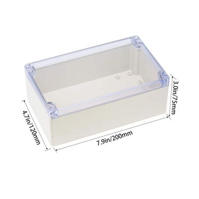 China 200 x120 X 75mm PCB Box ABS Waterproof Plastic Enclosure Transparent Plastic Enclosure Junction Box for sale