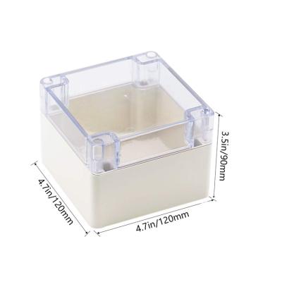 China Transparent ABS Plastic Enclosure PCB Box Cover Electronics Enclosure Junction Box For PCB Electronic Components 120 x 120 x 90mm for sale