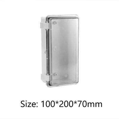 China Install PCB Board China Manufacturers Hinged Waterproof 100*200*70mm Electronic Plastic Enclosure and Junction Enclosures Instrument Box for sale