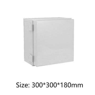 China Install PCB Custom Hinged Enclosure Junction Box Distribution Box ABS Plastic Electronics Enclosures For PCB Inverter 300*300*180mm for sale