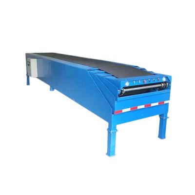 China Heavy Duty PVC Belt Retractable Oil Loading And Unloading Telescopic Conveyor for sale