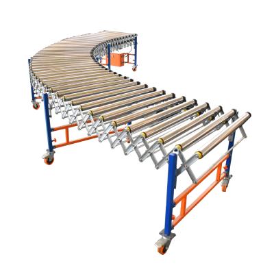 China Structure Stabilization Conveyor Power Driven Steel Roller Commercial Flexible Roller Conveyor for sale