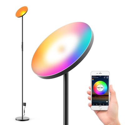 China Contemporary Wholesale Corner Led Floor Lamp RGB Color Changing Standing Lamp Warm Atmosphere For Living Room for sale