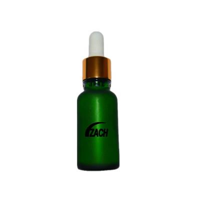 China Glass bottle with caps hot sale high quality 20ml green essential oil matte glass bottle with factory direct sale price for sale