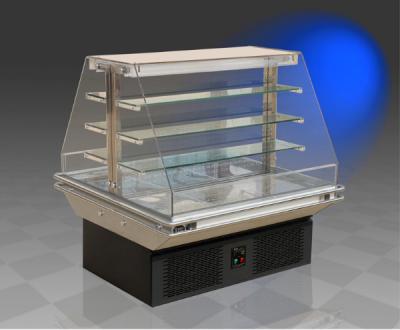 China Single-temperature Kimay 17YM Acrylic Material Double Side Refrigerated Showcase for sale