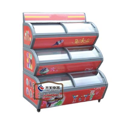 China 12QL Single-temperature Ice Cream Display Freezer Case Showcase for sale