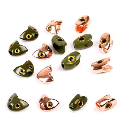 China Copper Alloy Fish Skull Weighted Heads Fly Fishing Lure For Flames Fly Tying Materials for sale