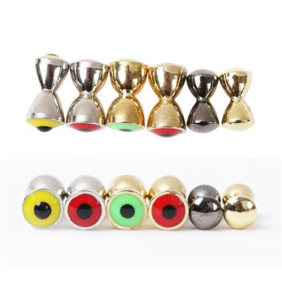 China Wholesalefly 25pcs/bag Outdoor Fishing Activity Fly Fishing Tying Materials Brass Dumbell Eyes 3.2/4.0/4.8/5.5/6.3mm for sale