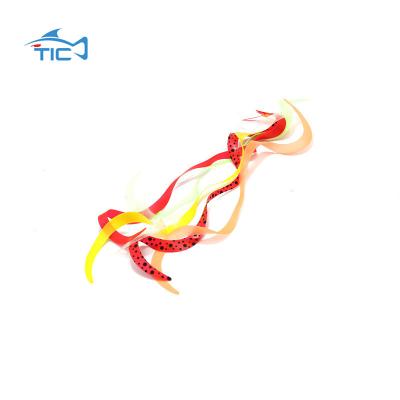 China Fishing Lure Accessories Silicone Skirts Flame Lure Trailers Integrated Spinnerbait Buzzbait Rubber Jig Lures Fly Tying Materials for sale