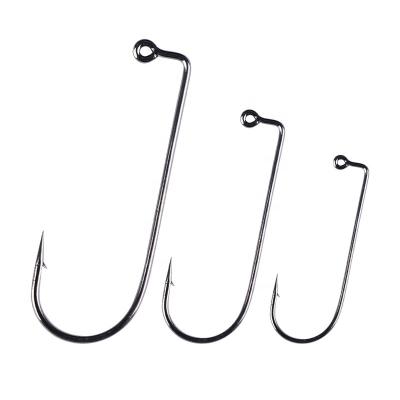 China Quality High Carbon 1X 2X High Carbon Reinforce Jig Head Hooks Worm Fishing Soft Baits Hook for sale