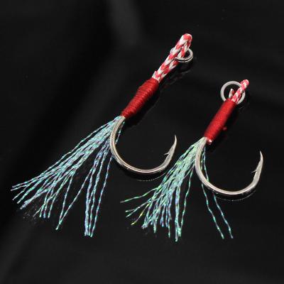 China Bulk high strength single basting hooks for tying fishing aid hooks with braid line for sale