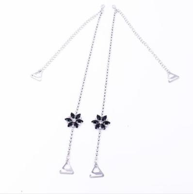 China Love Comfortable Single Shoulder Row Row Strap Underwear New Star Rhinestone Metal Anti-slip Hanging Bra Metal Invisible Strap for sale