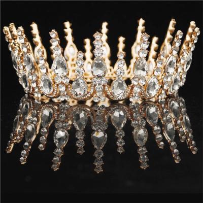 China Fashionable Elegant Princess Tiaras Crown Headband Wedding Hair Jewelry Tiaras And Crowns For Women Luxury Headband Hair Accessories HJ0212 for sale