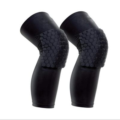 China Polyester Wholesale Anti-collision Breathable Honeycomb Knee Pad Support Unisex Sleeve for sale