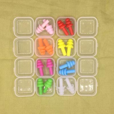 China Environmental Friendly Study Silicone Ear Plugs Waterproof Noise Reduction Swimming Learning Sleeping Earplugs In Box for sale