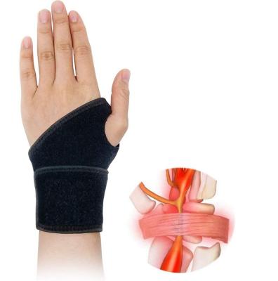 China Sports Wrist Support Wraps Amazon Hot Selling Custom Palm Splint Support Carpal Tunnel Sports Wrist Wraps Gym Use Wrist Support Bandage for sale