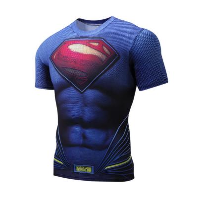 China Anti-pilling Superhero Quick Dry T Shirts For 3d Sublimation Printing for sale