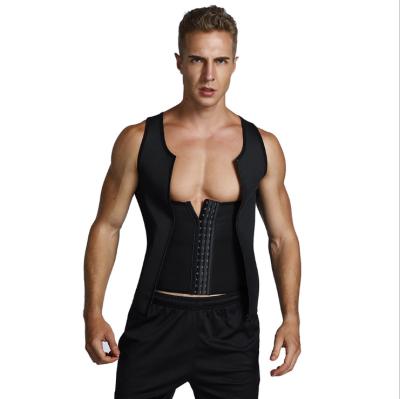 China Plus Size Men's Neoprene Sport Slimming Sauna Sweat Vest With Zipper For Body Shaper for sale