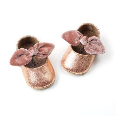 China Hot Selling Design Anti-odor Pu Bow Belle Walkers Baby Girls Baby Princess Infant Shoes First Baby Shoes for sale