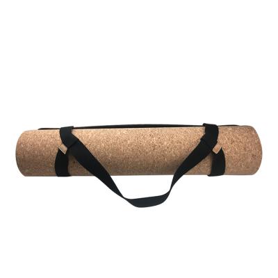 China 100% Cotton Black Yoga Mat Straps Sports Fitness Yoga Mats Bundled With Multifunctional Straps for sale