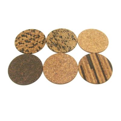 China Cork Coaster Heat Resistant Sustainable High Quality Coasters Suitable for Wine Tea for Family or Hotel, Diameter 95mm for sale