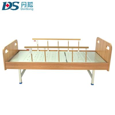 China 2 Function Family Care Guardrail Steel Hospital Revolving Bed With One Crank for sale