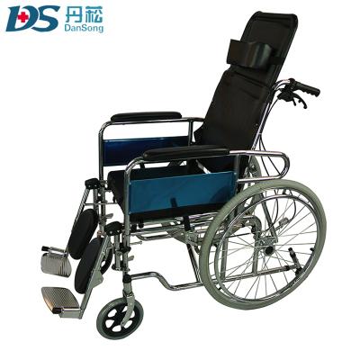 China Popular Wholesale Hospital Dresser Furniture Steel Manual Plated Standard Foldable Wheelchair for sale