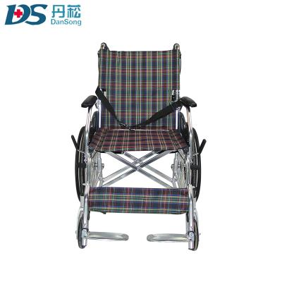 China Convenient High Quality Aluminum Steel Frame Travel Manusl Ultralight Wheelchair for sale