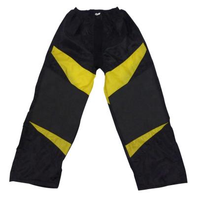 China Custom Quick Dry Ice Hockey Pant Shells Roller Hockey Goalie Yellow Black Pants With Knee Panel for sale